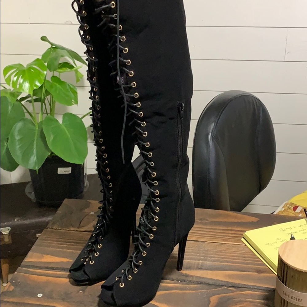 Glaze Thigh High Heels